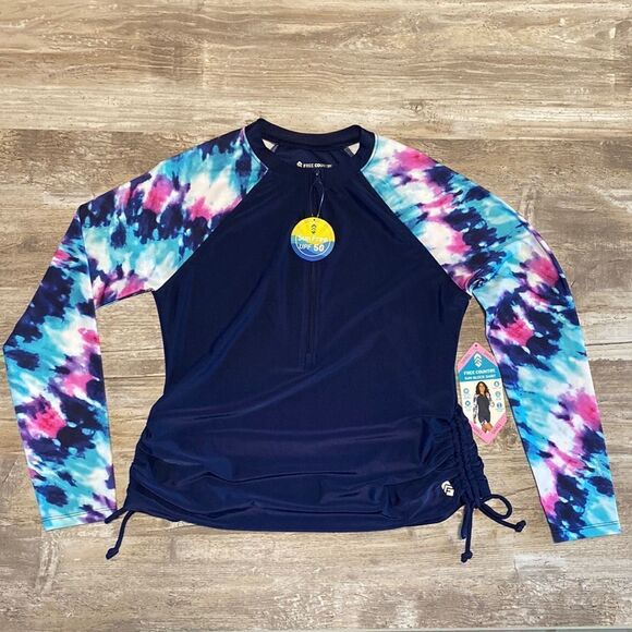 Free Country Sun Block Swim Shirt Women’s Size S UPF 50 - Picture 1 of 3